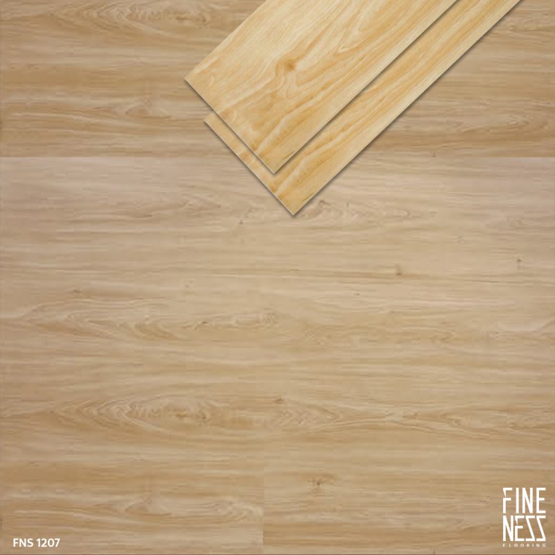 FINENESS FLOORING FNS 1207 พื้น SPC คลิ๊กล็อค ลายไม้เมเปิ้ล สีเหลืองอ่อน หนา 6 มม.
