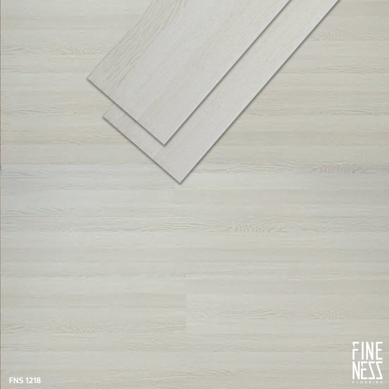 FINENESS FLOORING FNS 1218 พื้น SPC คลิ๊กล็อค ลายไม้ สีครีม หนา 6 มม.