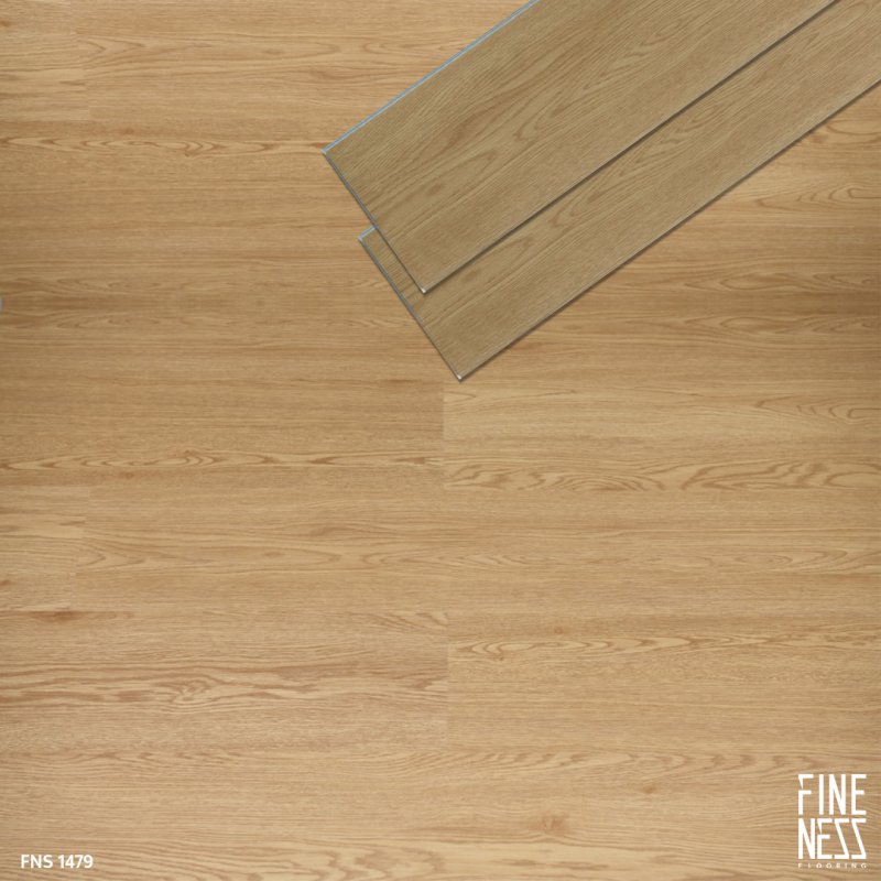 FINENESS FLOORING FNS 1479 พื้น SPC คลิ๊กล็อค ลายไม้โอ๊ค สีน้ำตาลอ่อน หนา 6 มม.