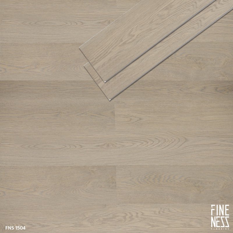 FINENESS FLOORING FNS 1504 พื้น SPC คลิ๊กล็อค ลายไม้สีธรรมชาติ หนา 6 มม.