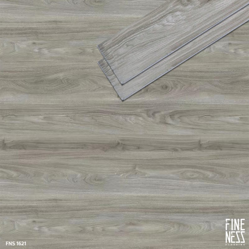 FINENESS FLOORING FNS 1621 พื้น SPC คลิ๊กล็อค ลายไม้ สีเทา หนา 6 มม.