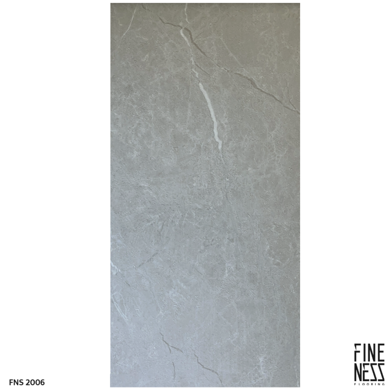 FINENESS FLOORING FNS 2006 พื้น SPC คลิ๊กล็อค ลายหินอ่อนสีเทา ความหนา6 มม.